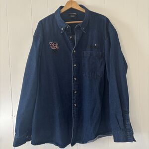 NASCAR #33 Clint Bowyer Cheerios Denim Button Jacket Chase Authentics Racing 2XL